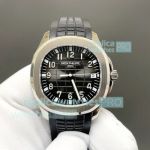 Swiss Copy BBF Patek Philippe 5167A Aquanaut Black Face Rubber Strap Watch 